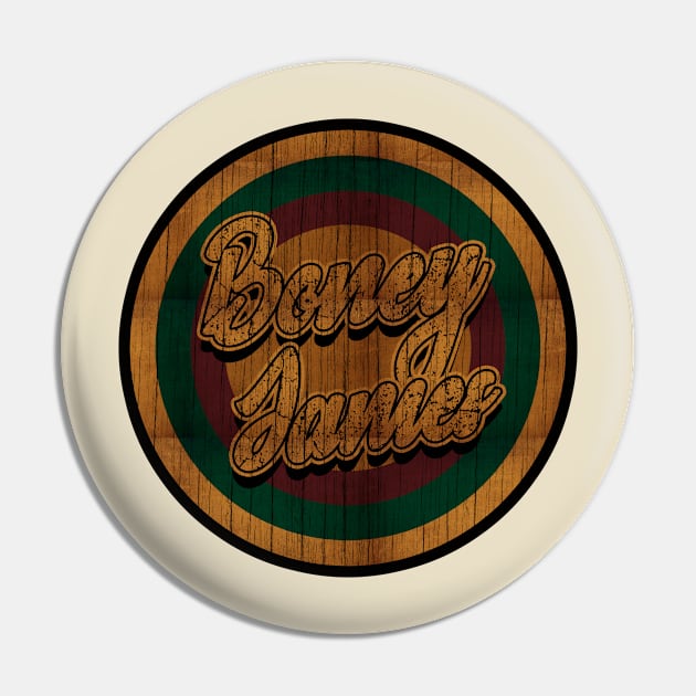 Circle Retro Boney James Pin by Electric Tone