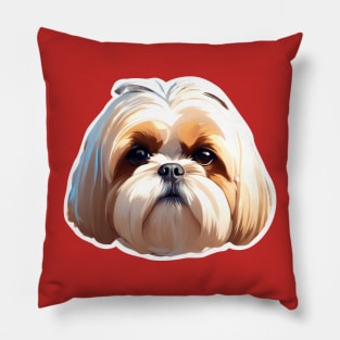 Dog Shih Tzu Cute Head Pillow