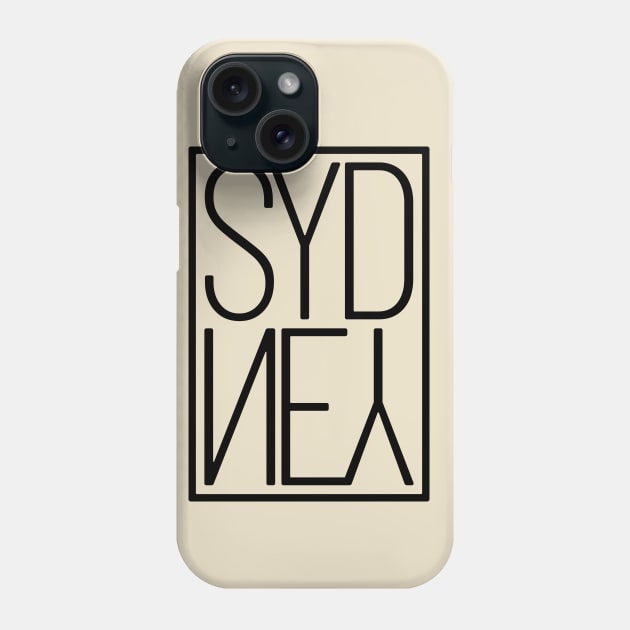 Cool Sydney Upside Down Australia Souvenir Typography Gift Phone Case by peter2art