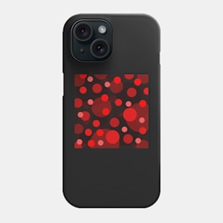 red pop art polka dot pattern Phone Case