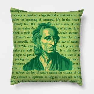 John Locke Portrait and Info Pillow