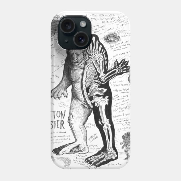 Grafton Monster Bigfoot Study Phone Case by Ballyraven