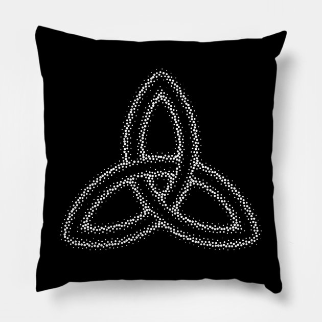 Stippled Triquetra Pillow by Senjin