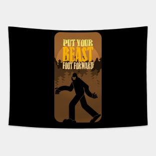 Put Your Beast Foot Forward Bigfoot Tapestry