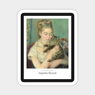 Woman with a Cat by Renoir - Poster Magnet