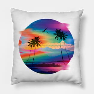 Summer Glitch Pillow