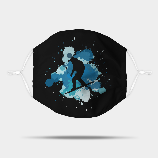 Snowboard painting Snowboard Mask TeePublic