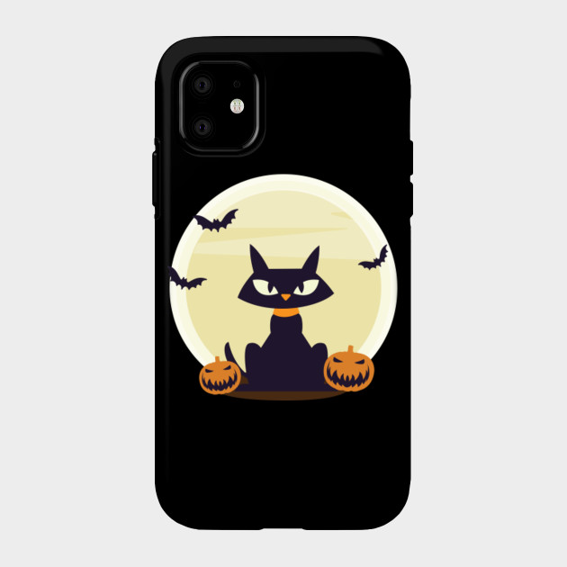 Black Cat Halloween T Shirt Design Black Cat Halloween Design Phone Case Teepublic