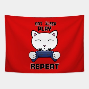 Eat sleep play repeat Tapestry