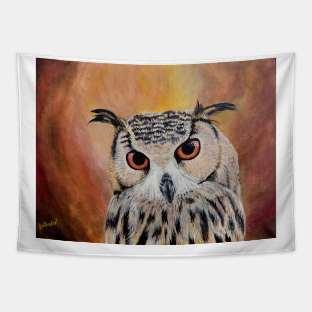 Awareness Owl Tapestry by karissabest