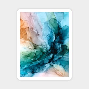 Salty Shores Colorful Abstract Painting Magnet