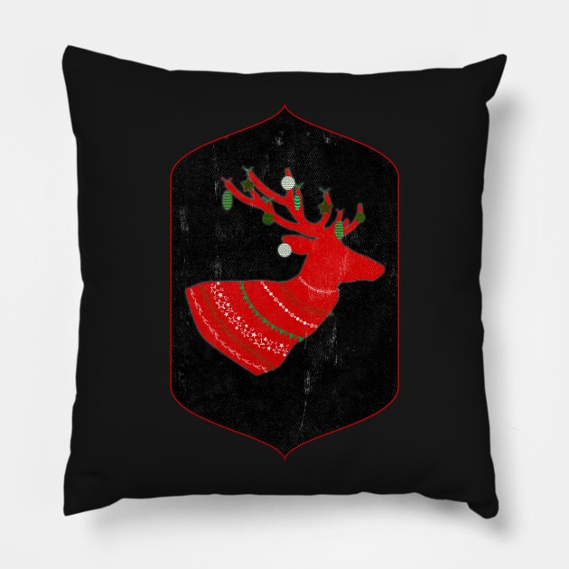 Red Stag Pillow by Sybille