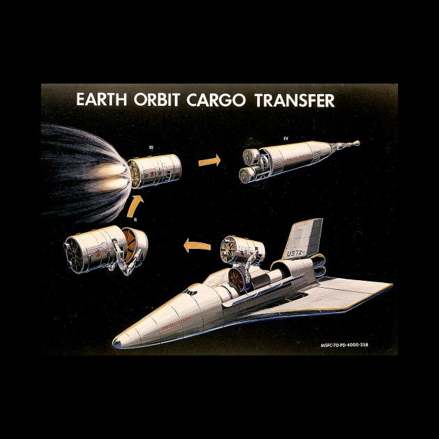 Earth Orbit Cargo Transfer Concept Art by Big Term Designs