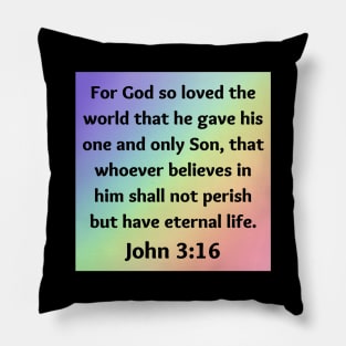 Bible Verse John 3:16 Pillow