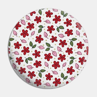 Floral Pattern - Pink and Green Pin