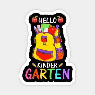 Hello Kindergarten Teacher Student Back To School Present Magnet
