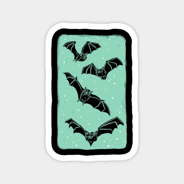 Night bats in Mint Magnet by HeyRockee