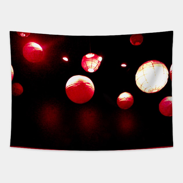 Crimson Orbs Tapestry by BlakCircleGirl