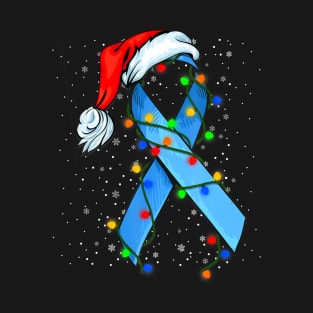 Diabetes Awareness Shirt Diabetes Ribbon Christmas T-Shirt