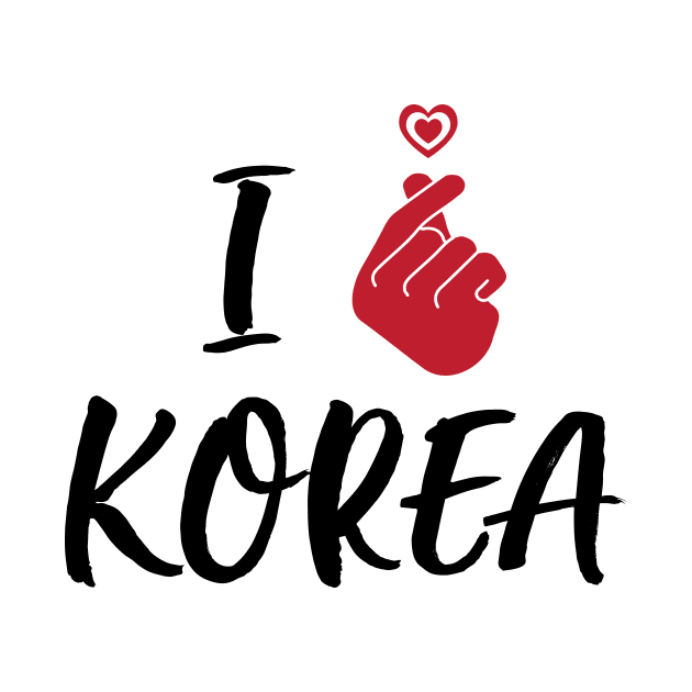 I Love Korea ( Black Color font ) by Sassify