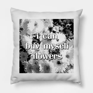 B&W Flowers Miley Cyrus Pillow