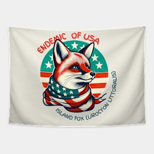 Endemic species of America: island fox Tapestry