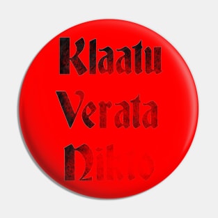 Klaatu Verata Necktie (Black) Pin