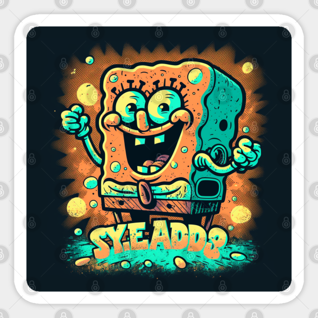 Fan Art spongebob funny - Spongebob Meme - Sticker | TeePublic