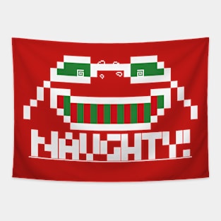 Coal Monster Ugly Christmas Sweater Design Tapestry