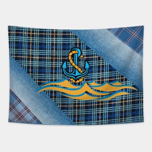 Blue Anchor Jeans Tapestry