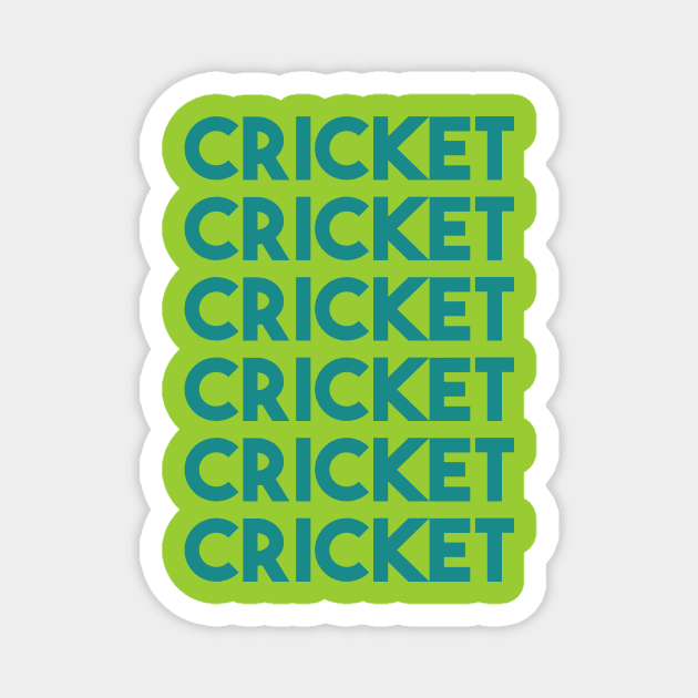 Cricket lover sports Magnet by carolphoto