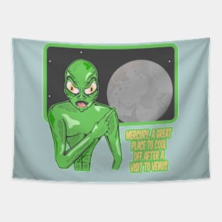 Mercury funny alien Tapestry