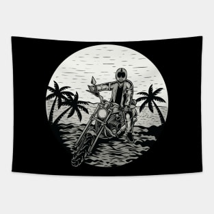 Motorcycle biker Tapestry