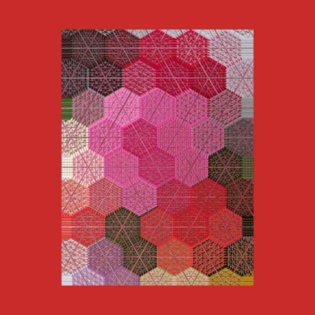 Hexagon brodery decorative pattern by COLORAMA