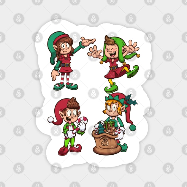 Christmas Elves Magnet by TheMaskedTooner