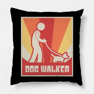 Funny Dog Walking Gift For Dog Walker Pillow