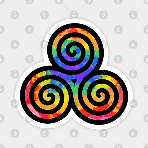 Tie dye Celtic Swirls Magnet by madeinchorley