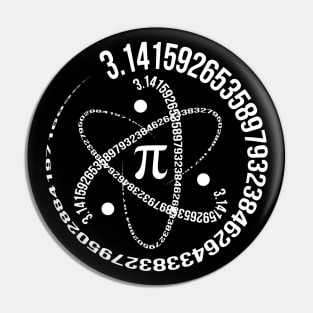 Pi Day 2024- Science Atom Black Pin