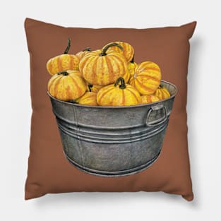 A basin with pumpkins Pillow