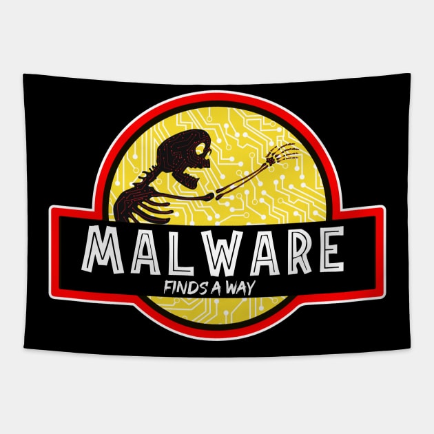 Malware Finds A Away funny humor Computer science Tapestry by DonVector