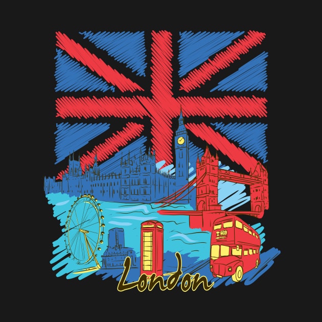 united kingdom flag by positivedesigners