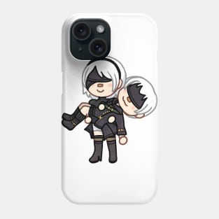 Chibi 2B And 9S Phone Case