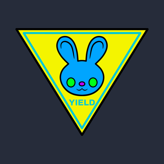 Bunny Yield Sign 1 by RD Doodles