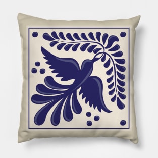 Flying Dove Talavera Tile by Akbaly Pillow