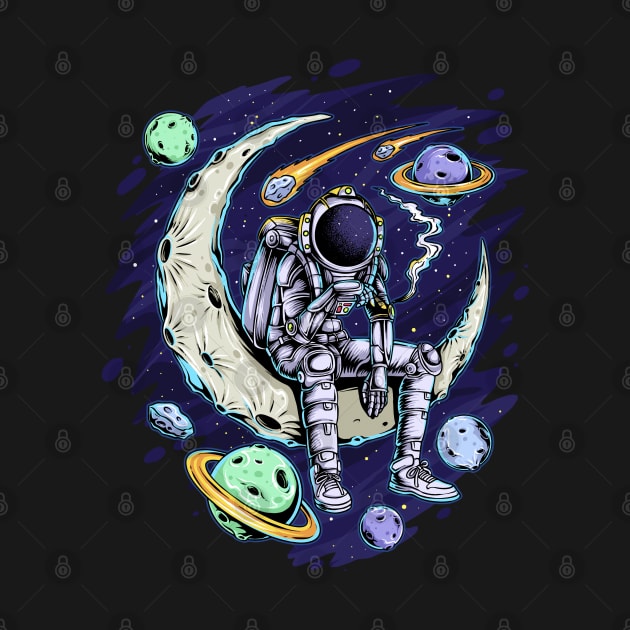 Astronaut Chill In The Space by Wagum Std