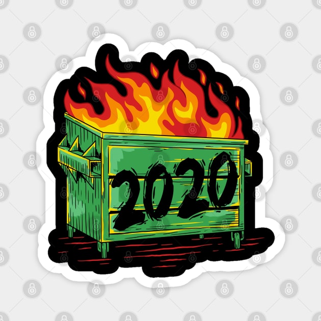 2020 dumpster fire t shirt design Magnet by daizzy