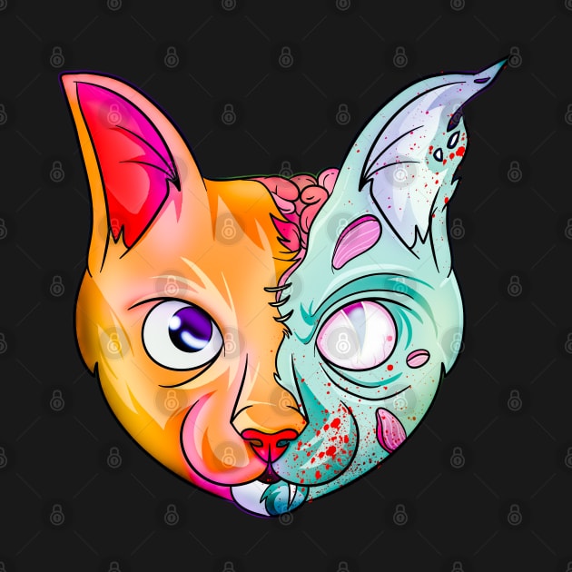 Undead Kitty Cat Zombie by Trendy Black Sheep