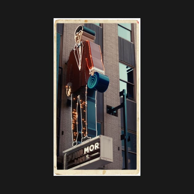 Tailor's shop neon sign in NYC - Kodachrome postcard by Reinvention