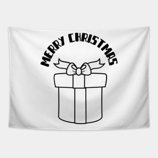 MERRY Christmas Gifts Black Tapestry