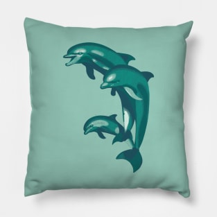 Dolphins sculpture Pillow
